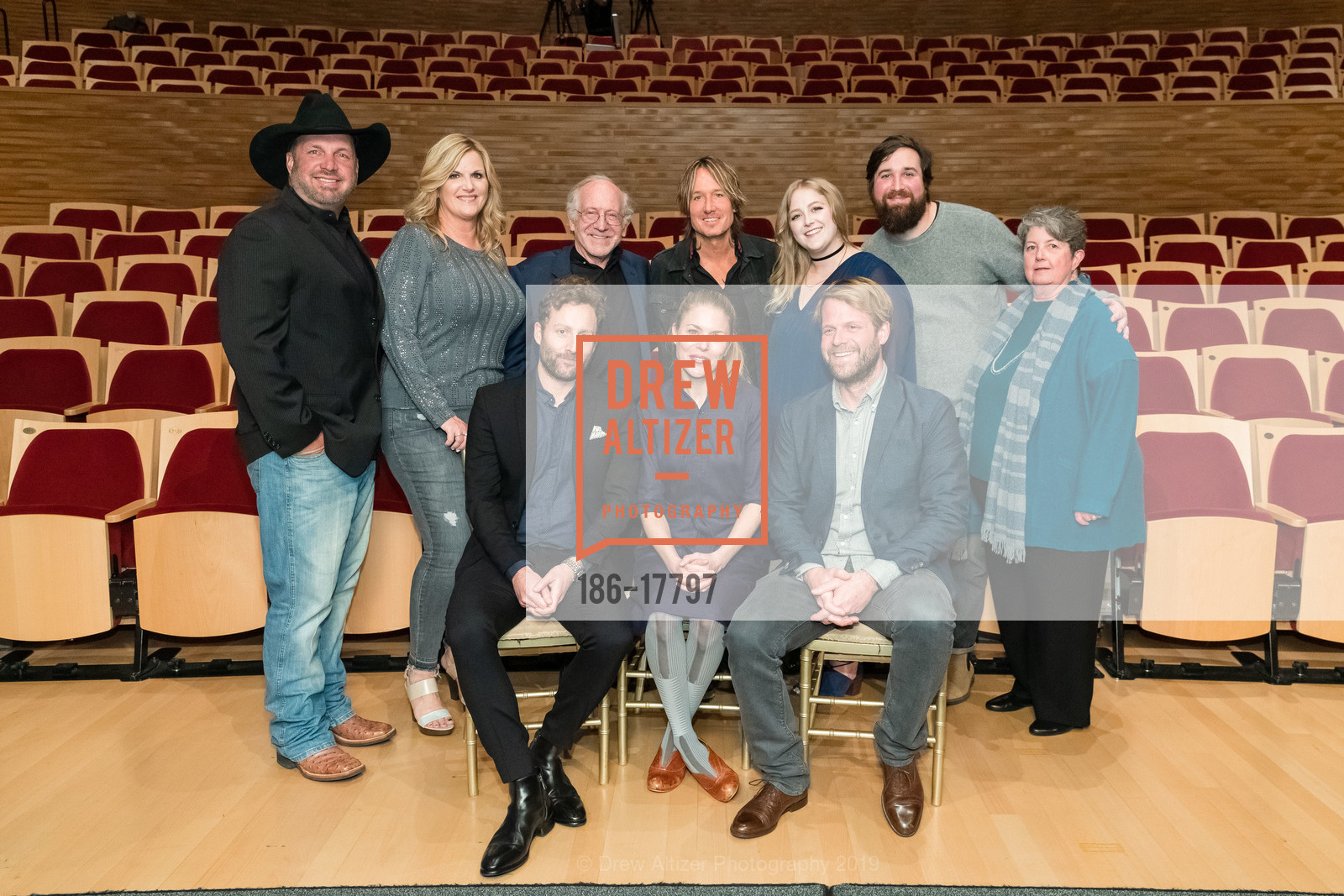 Garth Brooks, Trisha Yearwood, Jonathan Berek, Keith Urban, Jessica Berek, Andrew Riley, Micah Berek, Margaret Berek, James Berek, Under One Umbrella - 10th Anniversary, Bing Concert Hall. 327 Lasuen Street, February 27th, 2019, Photo #186-17797 Garth Brooks, Trisha Yearwood, Jonathan Berek, Keith Urban, Jessica Berek, Andrew Riley, Micah Berek, Margaret Berek, James Berek, Photo #186-17797