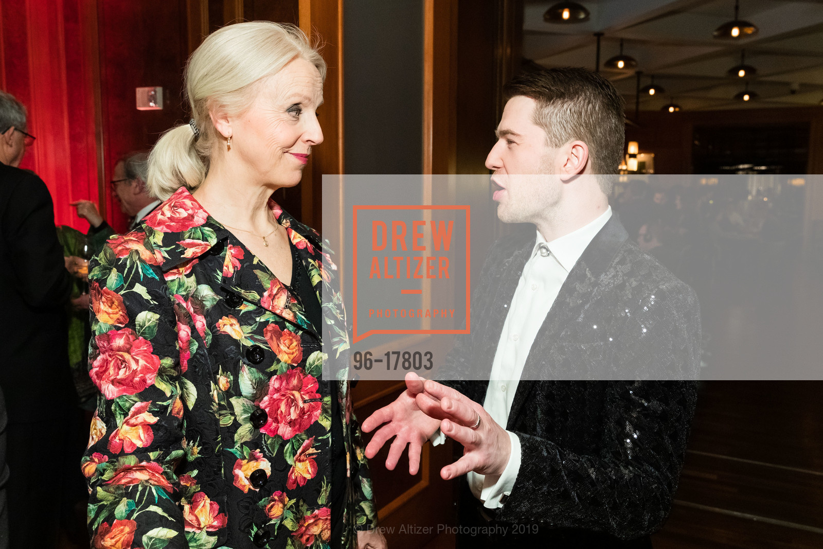 Mezzo-soprano Anne Sofie von Otter, Countertenor Daniel Moody, Philharmonia Baroque 2019 Winter Gala and Auction, Four Seasons Hotel. 757 Market Street, March 1st, 2019, Photo #96-17803 Mezzo-soprano Anne Sofie von Otter, Countertenor Daniel Moody, Photo #96-17803