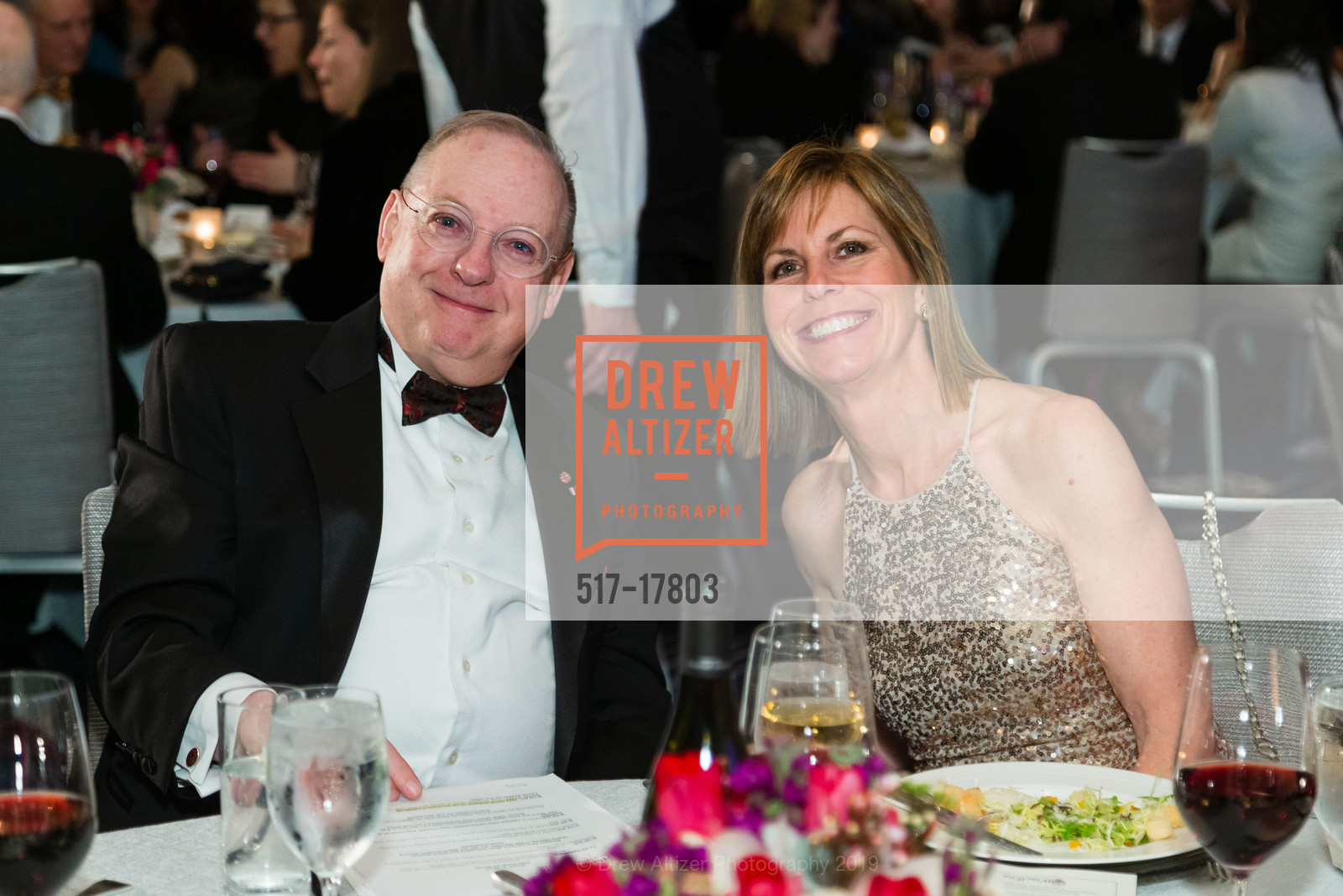Music Director Nicholas McGegan, Anne Davidson Barr, Philharmonia Baroque 2019 Winter Gala and Auction, Four Seasons Hotel. 757 Market Street, March 1st, 2019, Photo #517-17803 Music Director Nicholas McGegan, Anne Davidson Barr, Photo #517-17803