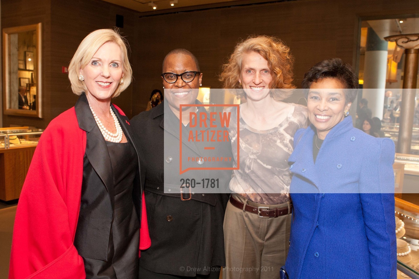 Patricia Sprincin, Carmen Roberson, Marta Benson, Anette Harris, GUMP'S Anicent Moderns Collection Preview and AHAs Go Red For Women Kick Off Party, US, January 12th, 2011, Photo #260-1781 Patricia Sprincin, Carmen Roberson, Marta Benson, Anette Harris, Photo #260-1781