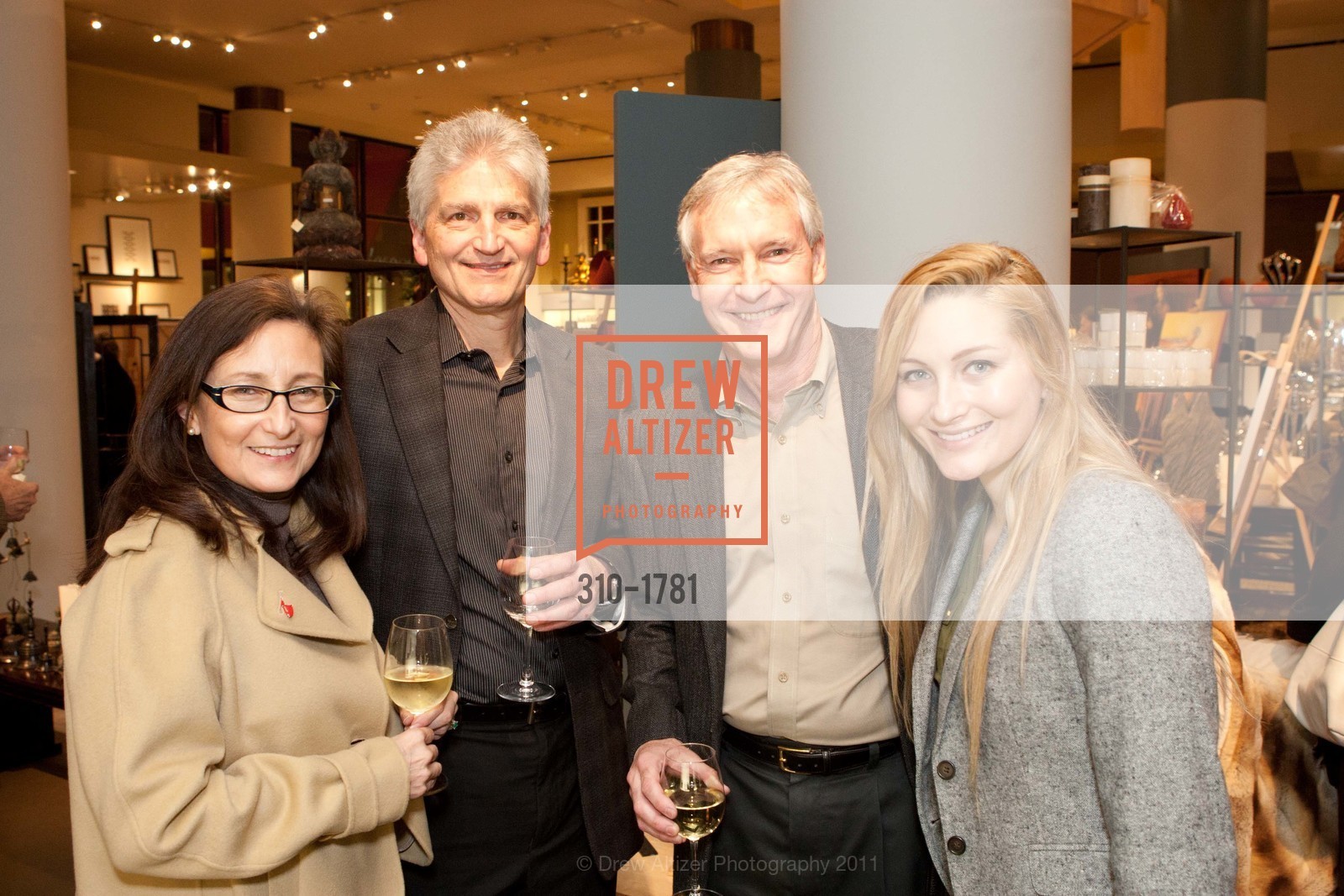 Liz Paz-Rumore, Greg Rumore, Bob Van Nest, Nicole Rumore, GUMP'S Anicent Moderns Collection Preview and AHAs Go Red For Women Kick Off Party, US, January 12th, 2011, Photo #310-1781 Liz Paz-Rumore, Greg Rumore, Bob Van Nest, Nicole Rumore, Photo #310-1781