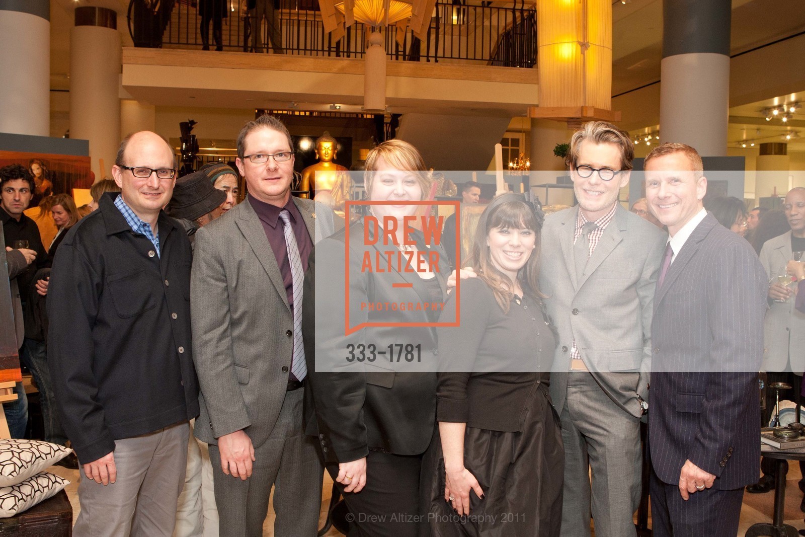 Glenn Ramsdell, Bryan Cron, Tiffani Green, Jon Leafstedt, Oliver Clode, GUMP'S Anicent Moderns Collection Preview and AHAs Go Red For Women Kick Off Party, US, January 12th, 2011, Photo #333-1781 Glenn Ramsdell, Bryan Cron, Tiffani Green, Jon Leafstedt, Oliver Clode, Photo #333-1781