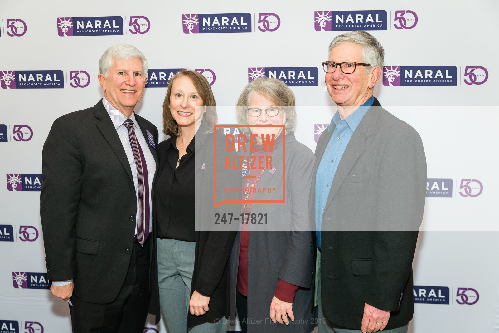 Tony Massaro, Sue Brown, Ruth Massaro, Mike Massaro, NARAL Pro-Choice's America's 24th San Francisco Power of Choice Luncheon 2019, The Fairmont Hotel SF. 950 Mason St, March 7th, 2019, Photo #247-17821 Tony Massaro, Sue Brown, Ruth Massaro, Mike Massaro, Photo #247-17821