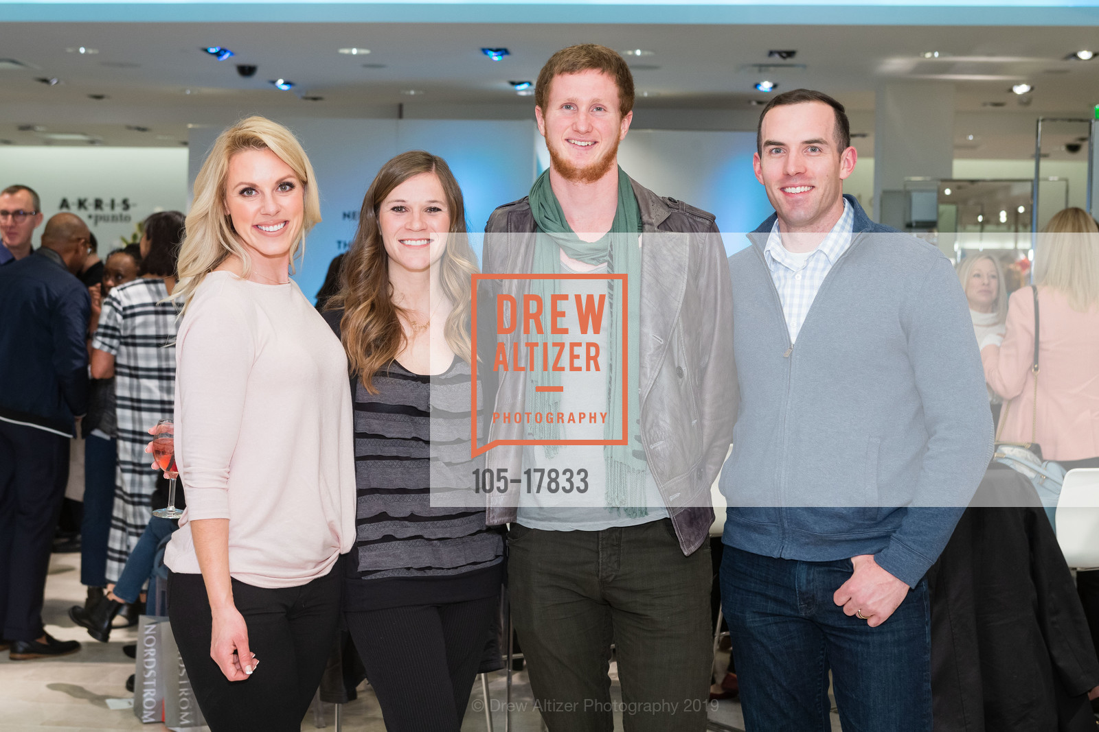 Megan Dysert, Rachel Allex, Matt Williams, Logan Dysert, Neiman Marcus Presents the Art of Travel with Sydel Curry Lee, Neiman Marcus Walnut Creek. 1000 S Main Street, March 7th, 2019, Photo #105-17833 Megan Dysert, Rachel Allex, Matt Williams, Logan Dysert, Photo #105-17833