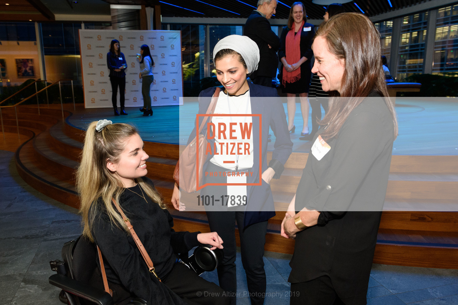 Zahra Khan, Dana Tseng, CARE Scale X Design Challenge 2019, Salesforce Tower East, Ohana Floor. 350 Mission Street, March 7th, 2019, Photo #1101-17839 Zahra Khan, Dana Tseng, Photo #1101-17839