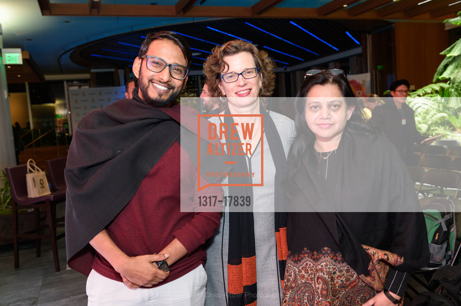 Albaab Rahman, Michelle Nunn, Humaira Aziz, CARE Scale X Design Challenge 2019, Salesforce Tower East, Ohana Floor. 350 Mission Street, March 7th, 2019, Photo #1317-17839 Albaab Rahman, Michelle Nunn, Humaira Aziz, Photo #1317-17839