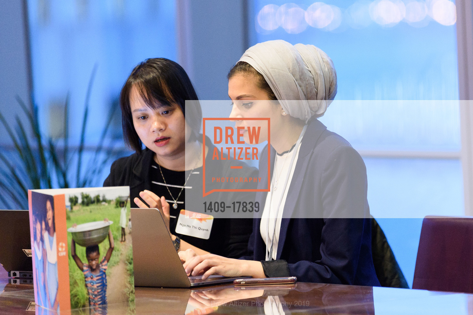 Nga Ha Thi Quynh, Zahra Khan, CARE Scale X Design Challenge 2019, Salesforce Tower East, Ohana Floor. 350 Mission Street, March 7th, 2019, Photo #1409-17839 Nga Ha Thi Quynh, Zahra Khan, Photo #1409-17839