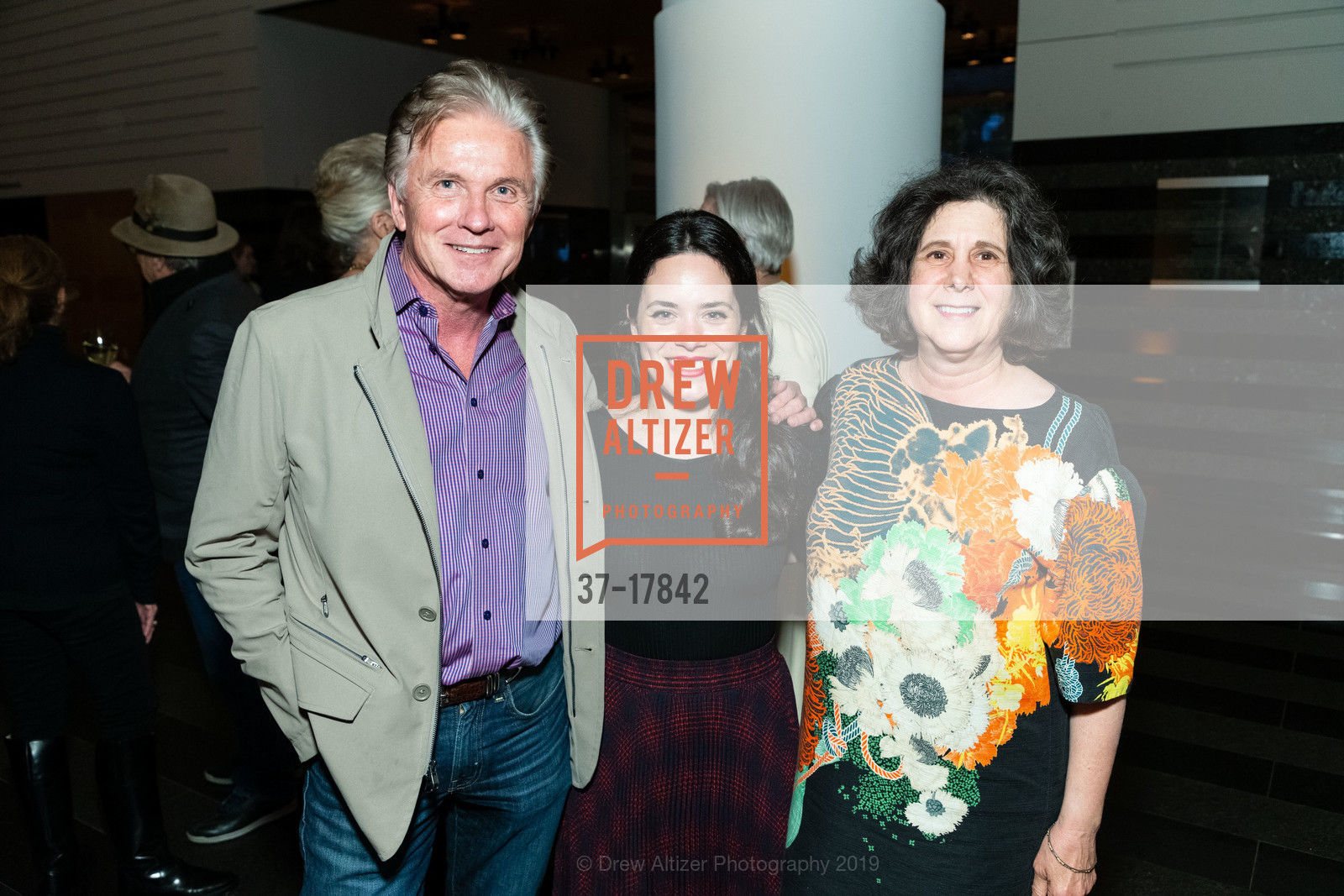 Kes Narbutas, Ana Chember, Kay Simon, SFMOMA Conversation and Cocktails with Teresita Fernandez, SFMOMA, March 6th, 2019, Photo #37-17842 Kes Narbutas, Ana Chember, Kay Simon, Photo #37-17842