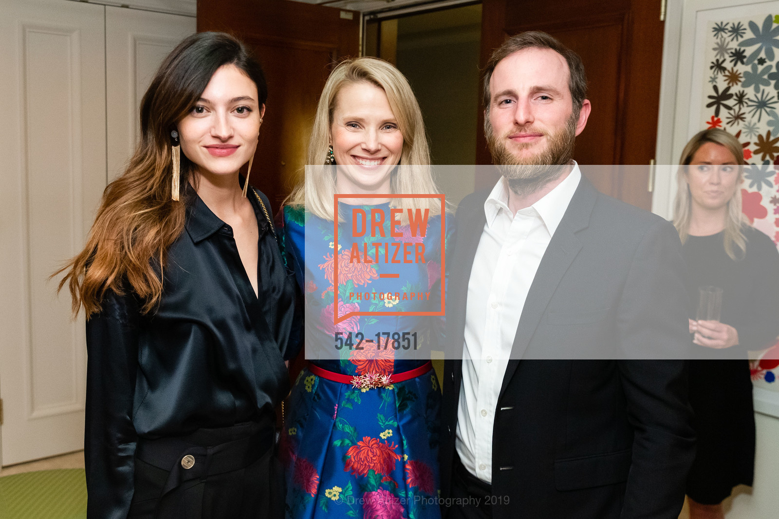 Isabelle Boemeke, Marissa Mayer, Joe Gebbia, Fashion X Tech Cocktail Reception for Friends of the MET Costume Institute, Private Residence, March 7th, 2019, Photo #542-17851 Isabelle Boemeke, Marissa Mayer, Joe Gebbia, Photo #542-17851