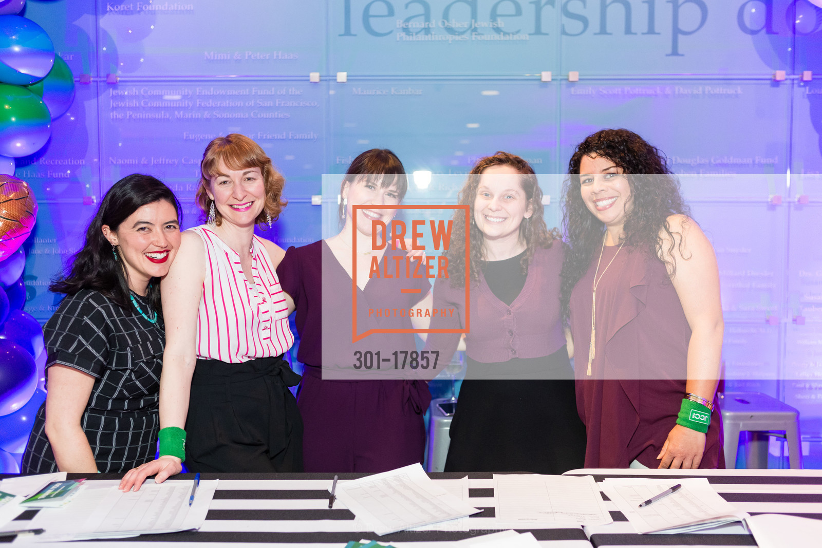 Belen Bohan, Brianna Hughes, Wiebke Raven, Monica Pevzner, Regina Aguilar, JCCSF Celebration 2019, JCCSF. 3200 California Street, Photo #301-17857 Belen Bohan, Brianna Hughes, Wiebke Raven, Monica Pevzner, Regina Aguilar, Photo #301-17857