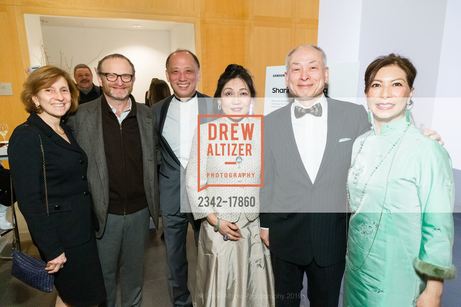 Hilda Applbaum, Pehong Chen, Isaac Applbaum, Adele Chen, William Tai, Michelle Tai, Asian Art Museum Gala 2019, Asian Art Museum, March 7th, 2019, Photo #2342-17860 Hilda Applbaum, Pehong Chen, Isaac Applbaum, Adele Chen, William Tai, Michelle Tai, Photo #2342-17860