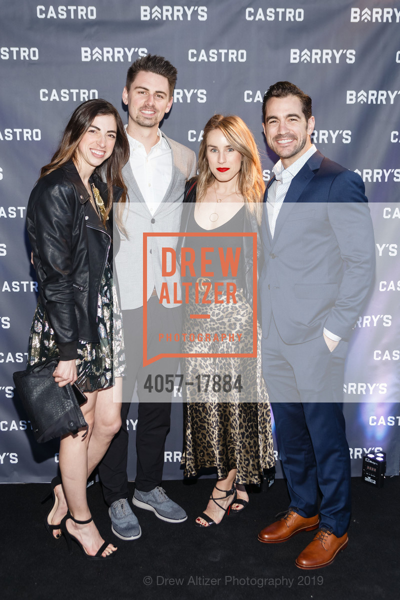 Erin Ashby, E.J Eitel, Emma Elfving, Tim White, Barry's Bootcamp Castro Grand Opening Celebration, Barry's Bootcamp Castro. 2280 Market Street, March 14th, 2019, Photo #4057-17884 Erin Ashby, E.J Eitel, Emma Elfving, Tim White, Photo #4057-17884