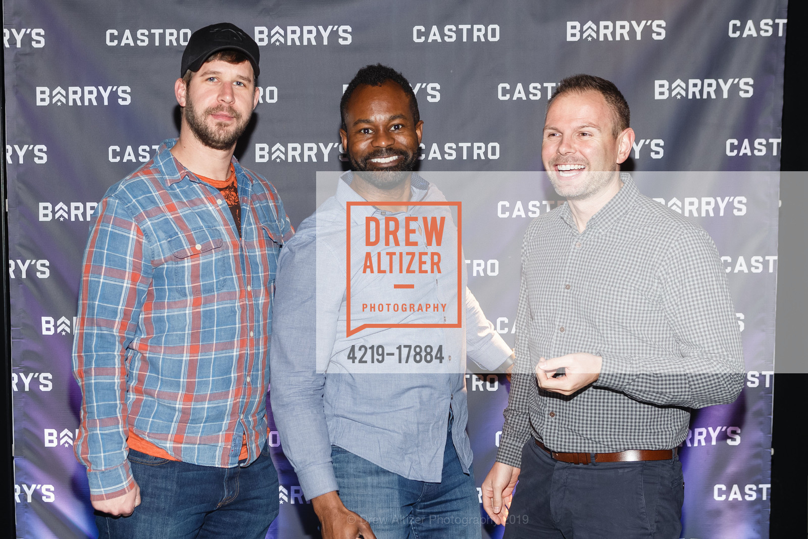 Dan Schuette, Nathan Webb, Tim Webster, Barry's Bootcamp Castro Grand Opening Celebration, Barry's Bootcamp Castro. 2280 Market Street, March 14th, 2019, Photo #4219-17884 Dan Schuette, Nathan Webb, Tim Webster, Photo #4219-17884
