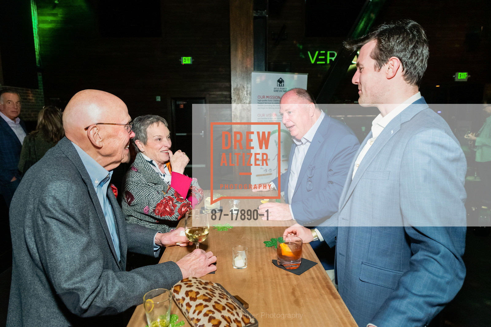 Jim Wilson, Mary Ellen Wilson, Kevin Ryan, Will Ryan, Holy Family Day's Slainte 2 2019, Holy Family Day. 1525 Mission St, Photo #87-17890-1 Jim Wilson, Mary Ellen Wilson, Kevin Ryan, Will Ryan, Photo #87-17890-1