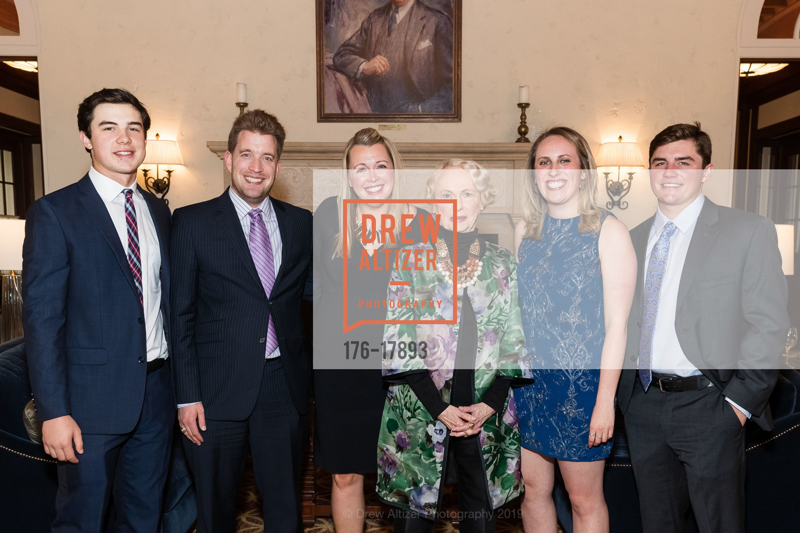 Colin McCarthy, Kevin Allen, Courtney Kilroy, Jacqueline McCarthy, Kathlyn McCarthy Craigie, Thomas McCarthy, 2019 Leo T. McCarthy Award Celebration, The Olympic Club, Lakeside Clubhouse, March 14th, 2019, Photo #176-17893 Colin McCarthy, Kevin Allen, Courtney Kilroy, Jacqueline McCarthy, Kathlyn McCarthy Craigie, Thomas McCarthy, Photo #176-17893