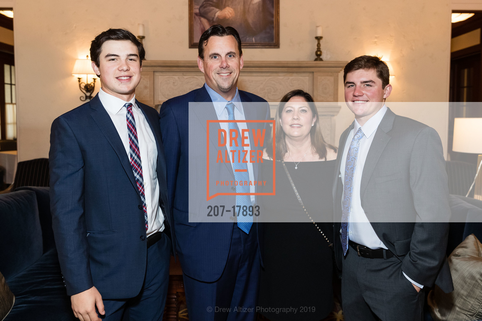 Colin McCarthy, Niall McCarthy, Yvonne McCarthy, Thomas McCarthy, 2019 Leo T. McCarthy Award Celebration, The Olympic Club, Lakeside Clubhouse, March 14th, 2019, Photo #207-17893 Colin McCarthy, Niall McCarthy, Yvonne McCarthy, Thomas McCarthy, Photo #207-17893