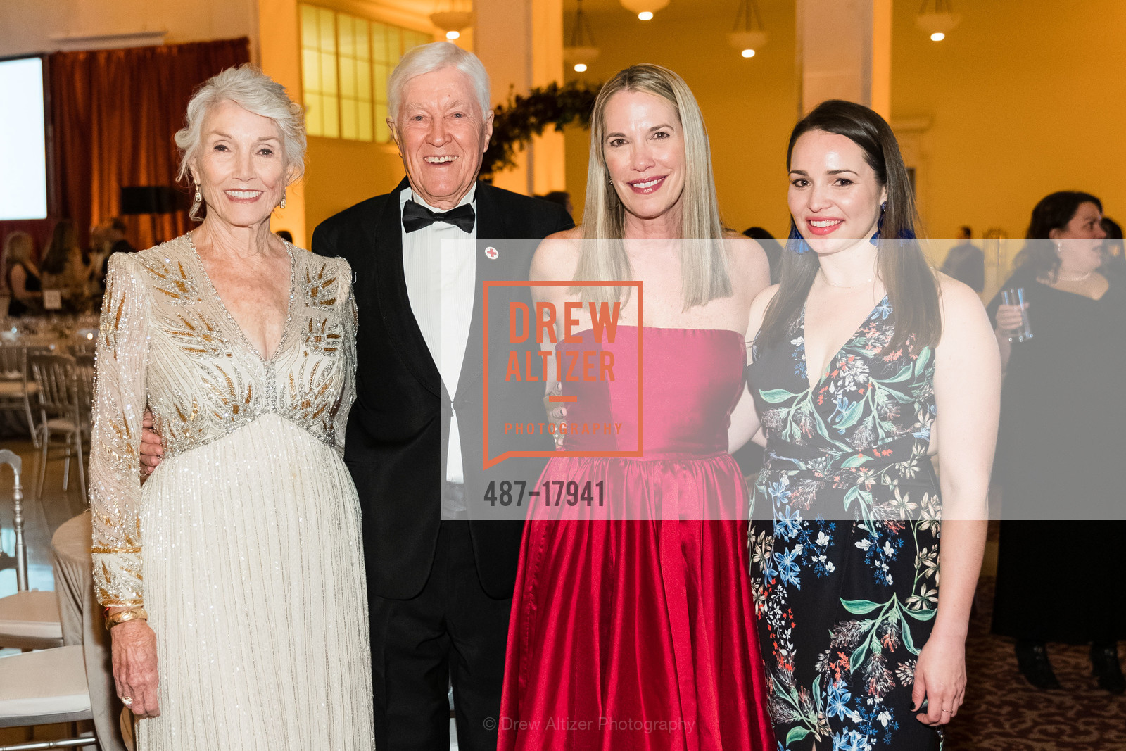 Judith Allred, Bill Allred, Elizabeth Penniman, Caroline Schmidt, Red Cross Gala 2019, City Hall. 1 Dr Carlton B Goodlett Pl, San Francisco, CA 94102, Photo #487-17941 Judith Allred, Bill Allred, Elizabeth Penniman, Caroline Schmidt, Photo #487-17941