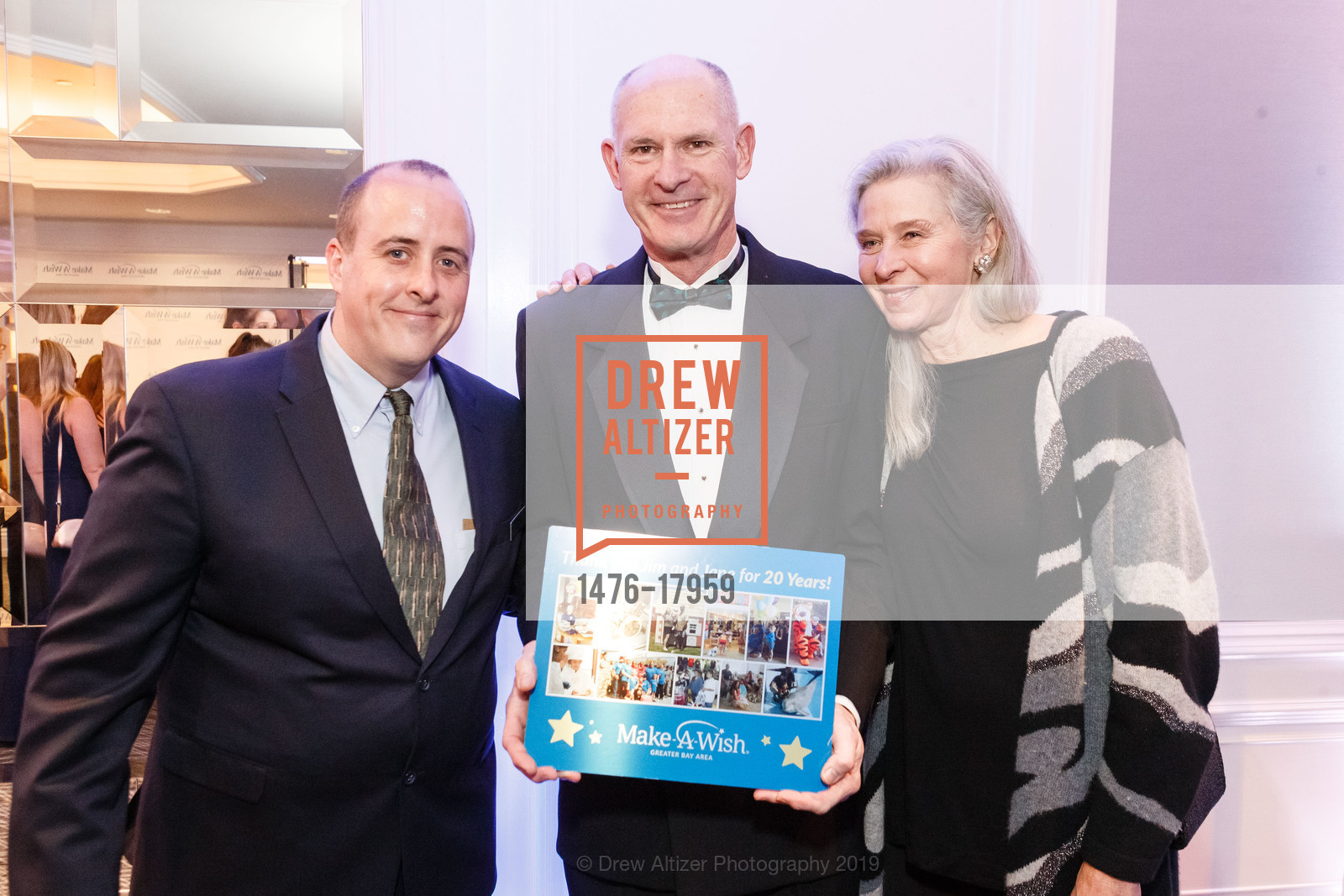 Daniel Marlay, Jim Etherington, Jane Etherington, Make-A-Wish Greater Bay Area Annual Gala, The Ritz-Carlton. 600 Stockton Street, March 22nd, 2019, Photo #1476-17959 Daniel Marlay, Jim Etherington, Jane Etherington, Photo #1476-17959