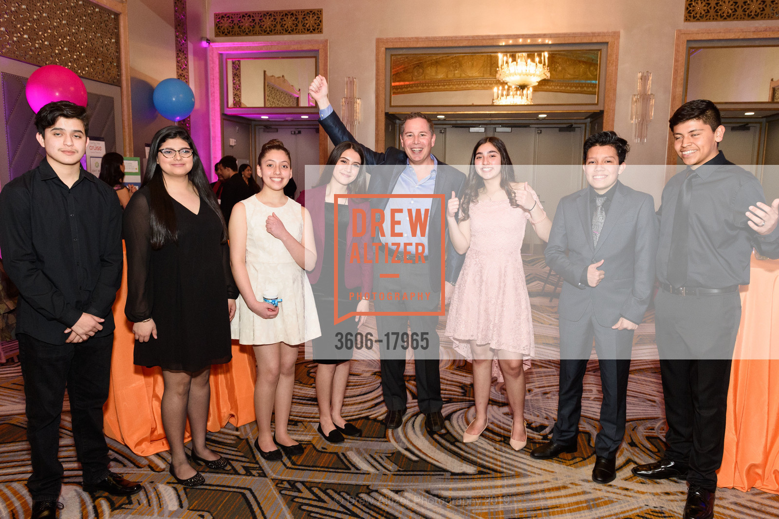 Nelly Mejia, Alondra Avelar, Karl Jacob, Yarency Avelar, Erik Rodriguez, Christopher Perez, BUILD 20th Anniversary Gala, Westin St. Francis. 335 Powell Street, March 23rd, 2019, Photo #3606-17965 Nelly Mejia, Alondra Avelar, Karl Jacob, Yarency Avelar, Erik Rodriguez, Christopher Perez, Photo #3606-17965