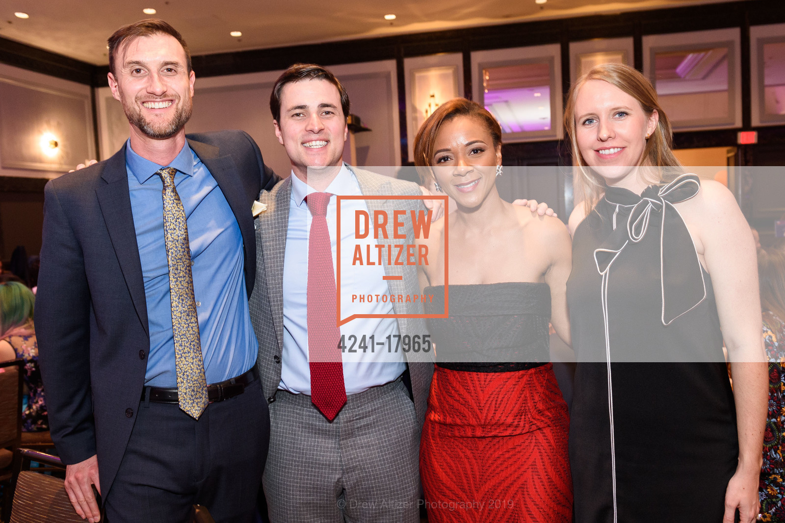 Ryan Oliver, Trevor Kempner, Chymeka Olfonse, Megan Murphy, BUILD 20th Anniversary Gala, Westin St. Francis. 335 Powell Street, March 23rd, 2019, Photo #4241-17965 Ryan Oliver, Trevor Kempner, Chymeka Olfonse, Megan Murphy, Photo #4241-17965