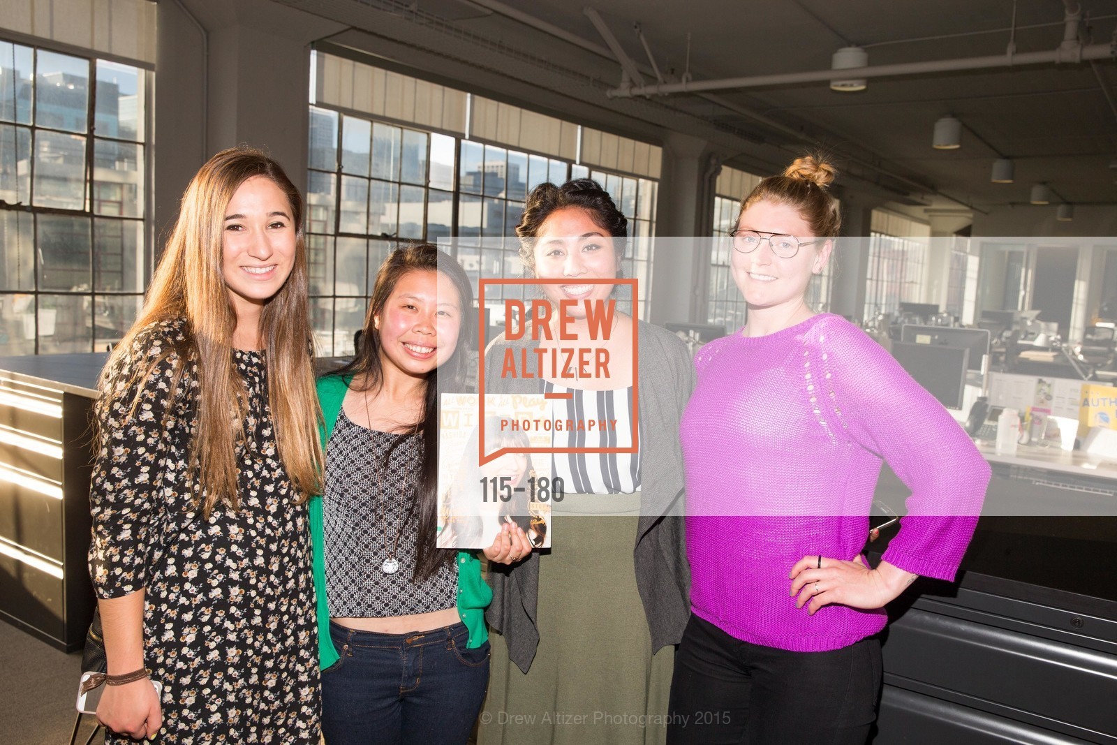 Emily Owayni, Kimberly Chen, Jamie Lam, Rebecca Hill, Gucci & Vogue Dinner, Wired Magazine Offices. 520 3rd Street, June 24th, 2015, Photo #115-180 Emily Owayni, Kimberly Chen, Jamie Lam, Rebecca Hill, Photo #115-180