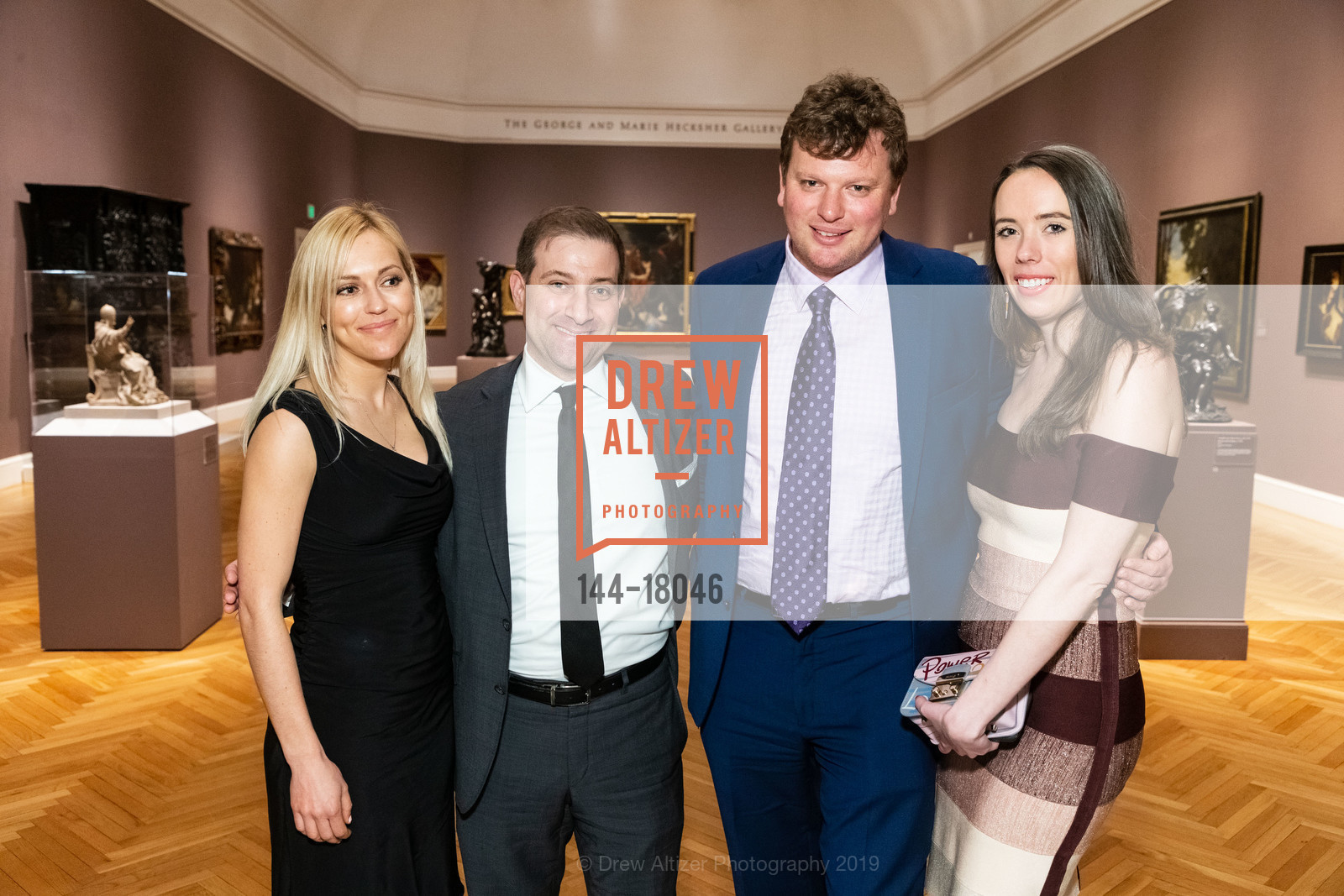 David Saxe, Kelly DeBareuk, Joshua Reynolds, Sarah Rogers, Early Rubens Donor Reception at the Legion of Honor, The Legion of Honor, April 4th, 2019, Photo #144-18046 David Saxe, Kelly DeBareuk, Joshua Reynolds, Sarah Rogers, Photo #144-18046