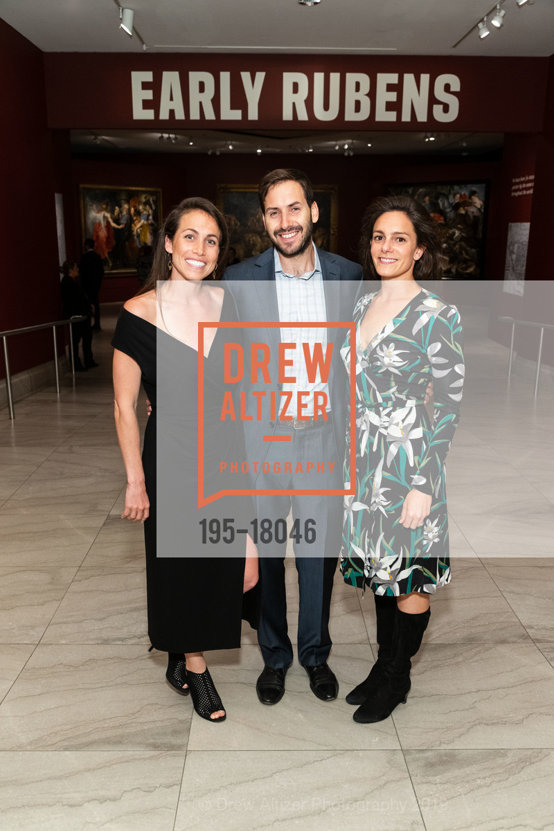 Nicole Levy, Jacob Celnik, Helen Hatch, Early Rubens Donor Reception at the Legion of Honor, The Legion of Honor, April 4th, 2019, Photo #195-18046 Nicole Levy, Jacob Celnik, Helen Hatch, Photo #195-18046