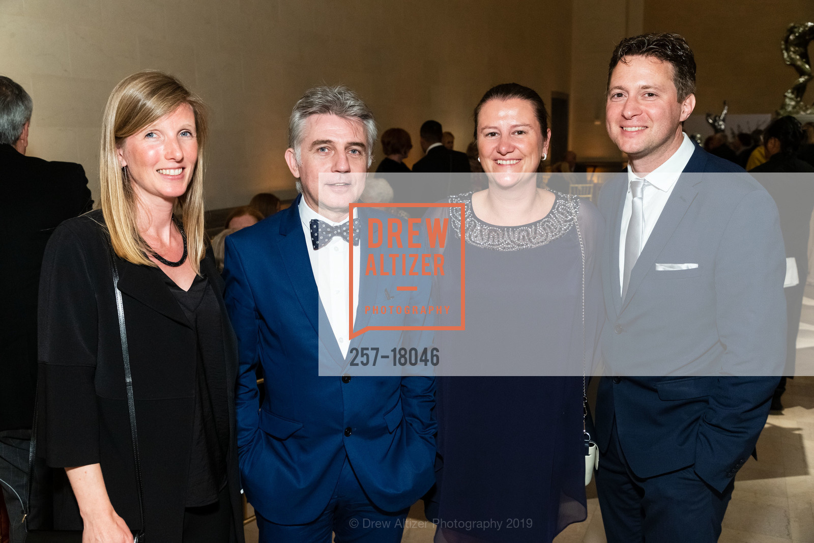 Winke Nijs Smith, Yves Wantens, Wim Sohier, Vince Sohier, Early Rubens Donor Reception at the Legion of Honor, The Legion of Honor, April 4th, 2019, Photo #257-18046 Winke Nijs Smith, Yves Wantens, Wim Sohier, Vince Sohier, Photo #257-18046
