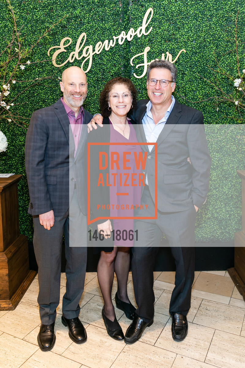 Michael Ungar, Lisa Spiegel, Jeff Nussbaum, Edgewood Center Annual Fair Gala 2019, Bently Reserve. 301 Battery Street, April 4th, 2019, Photo #146-18061 Michael Ungar, Lisa Spiegel, Jeff Nussbaum, Photo #146-18061
