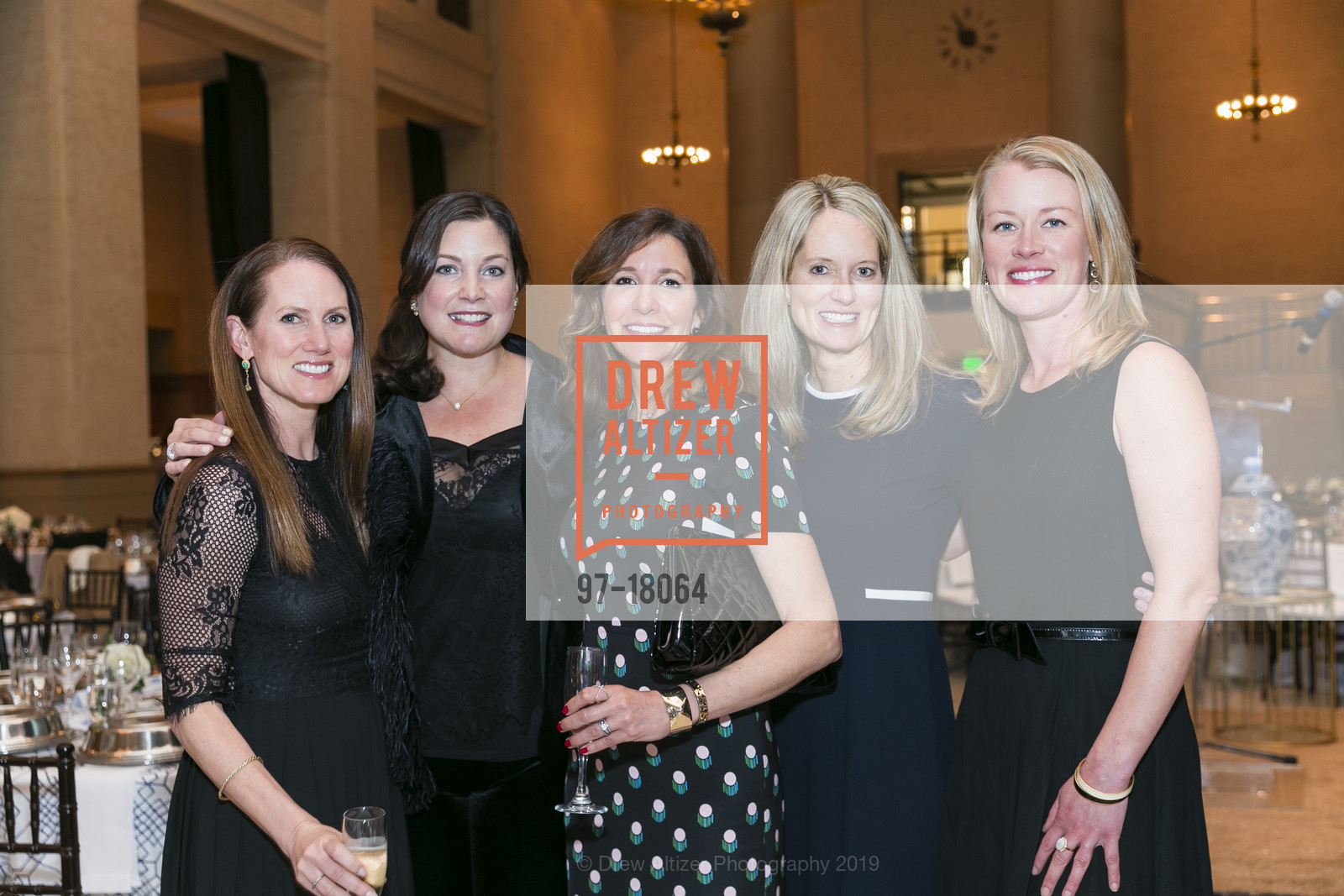 Chrissy Shay, Kim, Susan Squires, Michelle Browning, Robin O'Malley, Edgewood Center Annual Fair Luncheon 2019, Bently Reserve. 301 Battery Street, April 5th, 2019, Photo #97-18064 Chrissy Shay, Kim, Susan Squires, Michelle Browning, Robin O'Malley, Photo #97-18064