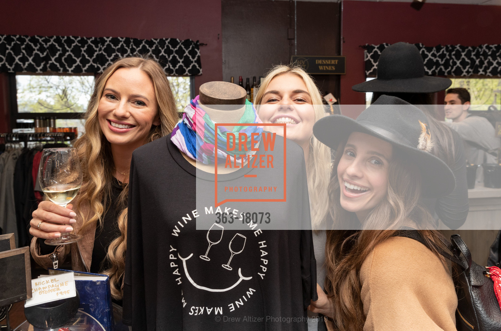 Annaliese Puccini, Tanya Rad, Vanessa Grimaldi, iHeart Media and IFOnly onboard the Napa Valley Wine Train, Napa Valley Wine Train. 1275 Mckinstry Street, April 6th, 2019, Photo #363-18073 Annaliese Puccini, Tanya Rad, Vanessa Grimaldi, Photo #363-18073
