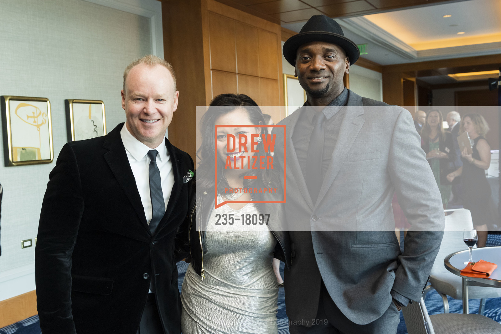 Tom House, Lily Ho, Fred Akpala, Huckleberry Youth Events Spring Gala 2019, The Four Seasons Hotel. 757 Market St, April 11th, 2019, Photo #235-18097 Tom House, Lily Ho, Fred Akpala, Photo #235-18097