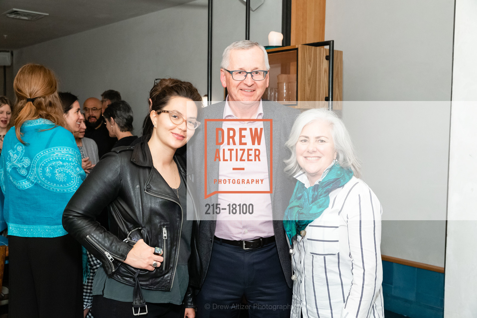 Merrill Sterritt, Gottfried Tittiger, Janet Tittiger, SFFILM Festival 2019 Launch Dinner, Obsipo. 3266 24th Street, April 11th, 2019, Photo #215-18100 Merrill Sterritt, Gottfried Tittiger, Janet Tittiger, Photo #215-18100