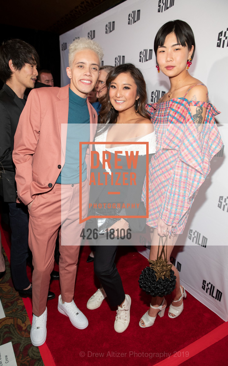 Josiah Victoria Garcia, Ashley Park, May Hong, SFFILM Festival 2019 Red Carpet Arrivals for Premiere of “Armistead Maupin’s Tales of the City”, Castro Theatre. 429 Castro Street, April 10th, 2019, Photo #426-18106 Josiah Victoria Garcia, Ashley Park, May Hong, Photo #426-18106