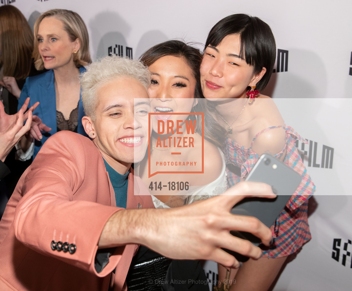 Josiah Victoria Garcia, Ashley Park, May Hong, SFFILM Festival 2019 Red Carpet Arrivals for Premiere of “Armistead Maupin’s Tales of the City”, Castro Theatre. 429 Castro Street, April 10th, 2019, Photo #414-18106 Josiah Victoria Garcia, Ashley Park, May Hong, Photo #414-18106