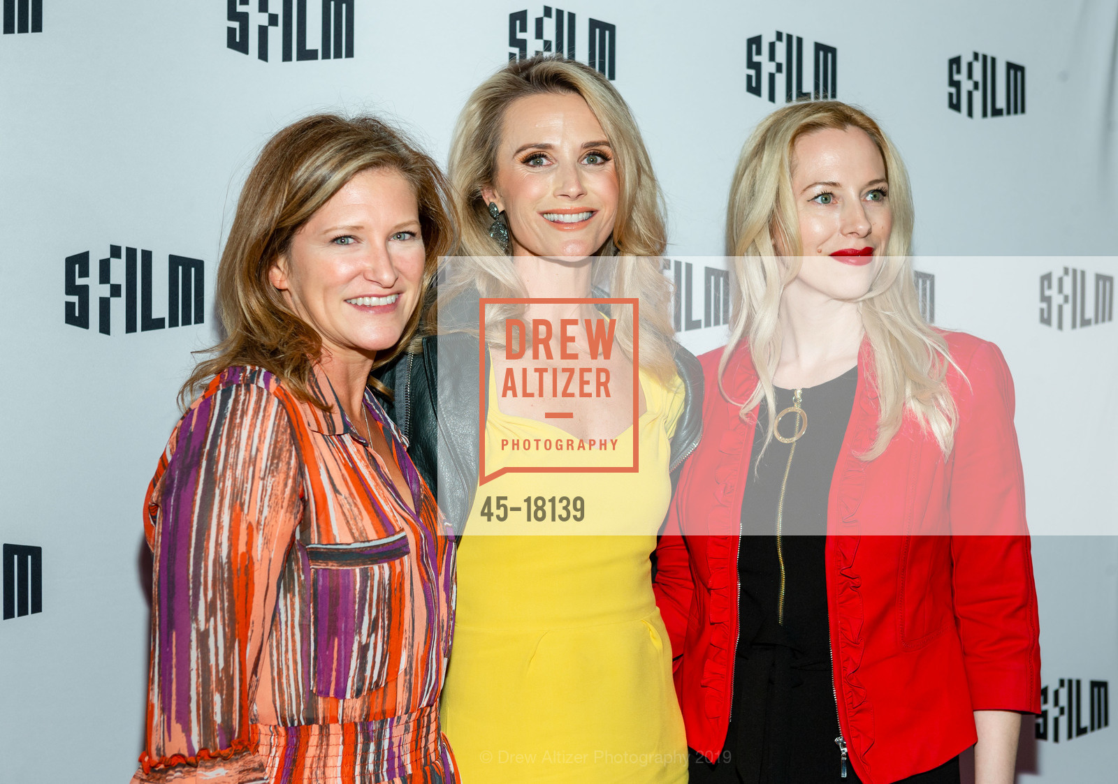 Amanda Mortimer, Jennifer Siebel Newsom, Caroline Heldman, SFFILM Festival 2019 Red Carpet and Reception for 'The Great American Lie', SFFILM Festival Lounge. 111 Minna Street, April 15th, 2019, Photo #45-18139 Amanda Mortimer, Jennifer Siebel Newsom, Caroline Heldman, Photo #45-18139