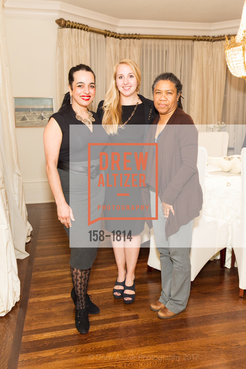 Kathy Zarur, Emily Kuhlmann, Carla Richmond, Pamela Joyner Hosts SF State College of Ethnic Studies, Private Residence. 18 Presidio Terrace, January 13th, 2017, Photo #158-1814 Kathy Zarur, Emily Kuhlmann, Carla Richmond, Photo #158-1814