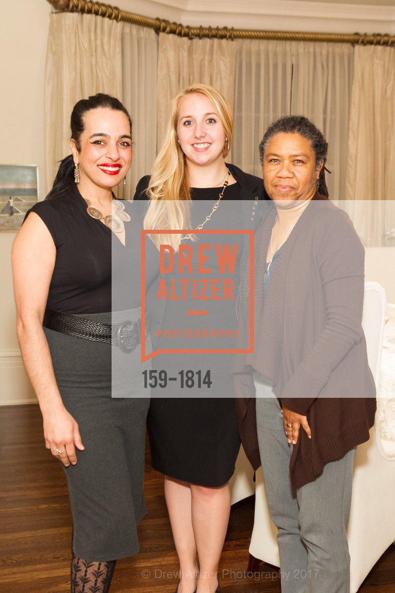 Kathy Zarur, Emily Kuhlmann, Carla Richmond, Pamela Joyner Hosts SF State College of Ethnic Studies, Private Residence. 18 Presidio Terrace, January 13th, 2017, Photo #159-1814 Kathy Zarur, Emily Kuhlmann, Carla Richmond, Photo #159-1814