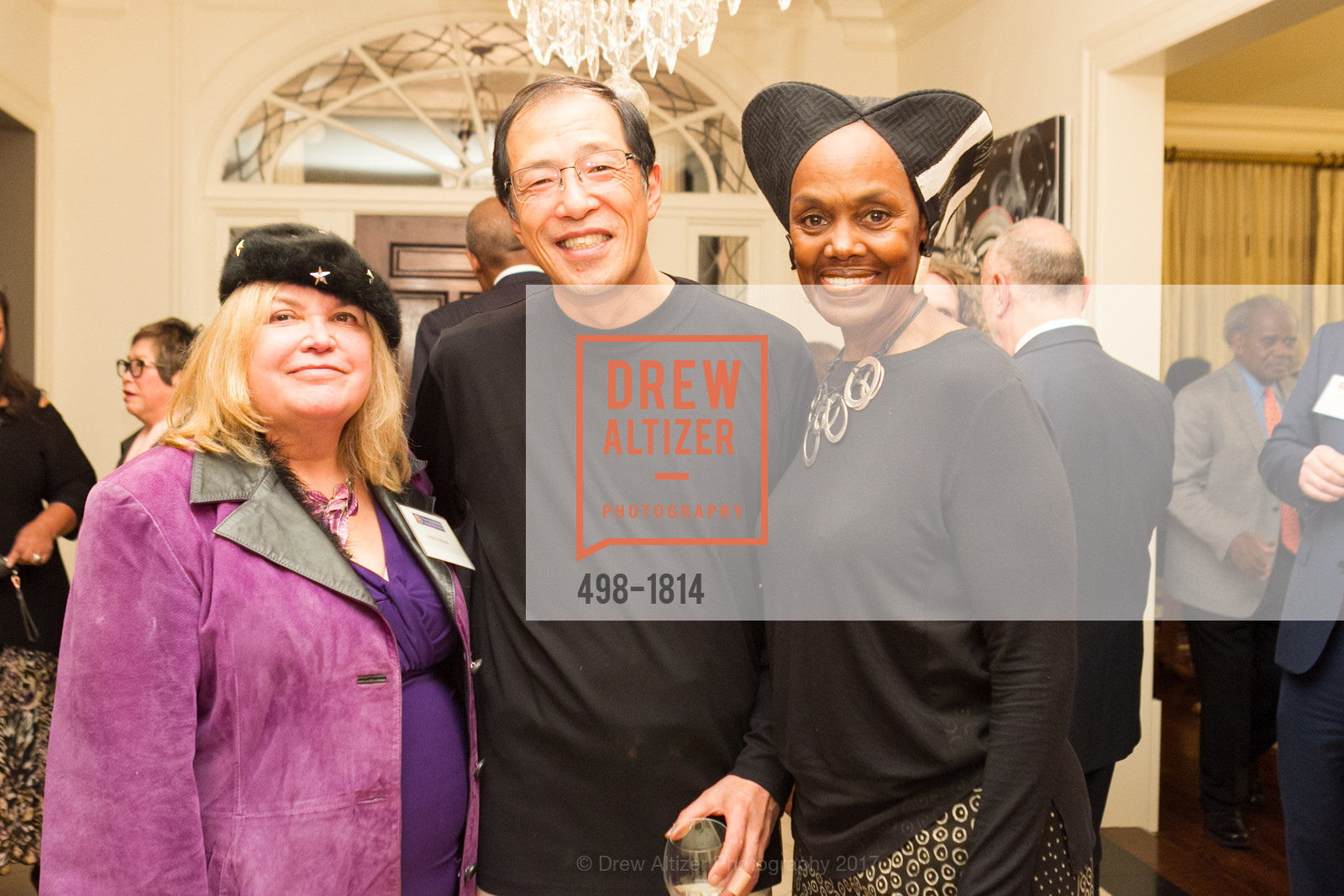 Joyce Aldana, Teddy Fang, Sophie Maxwell, Pamela Joyner Hosts SF State College of Ethnic Studies, Private Residence. 18 Presidio Terrace, January 13th, 2017, Photo #498-1814 Joyce Aldana, Teddy Fang, Sophie Maxwell, Photo #498-1814