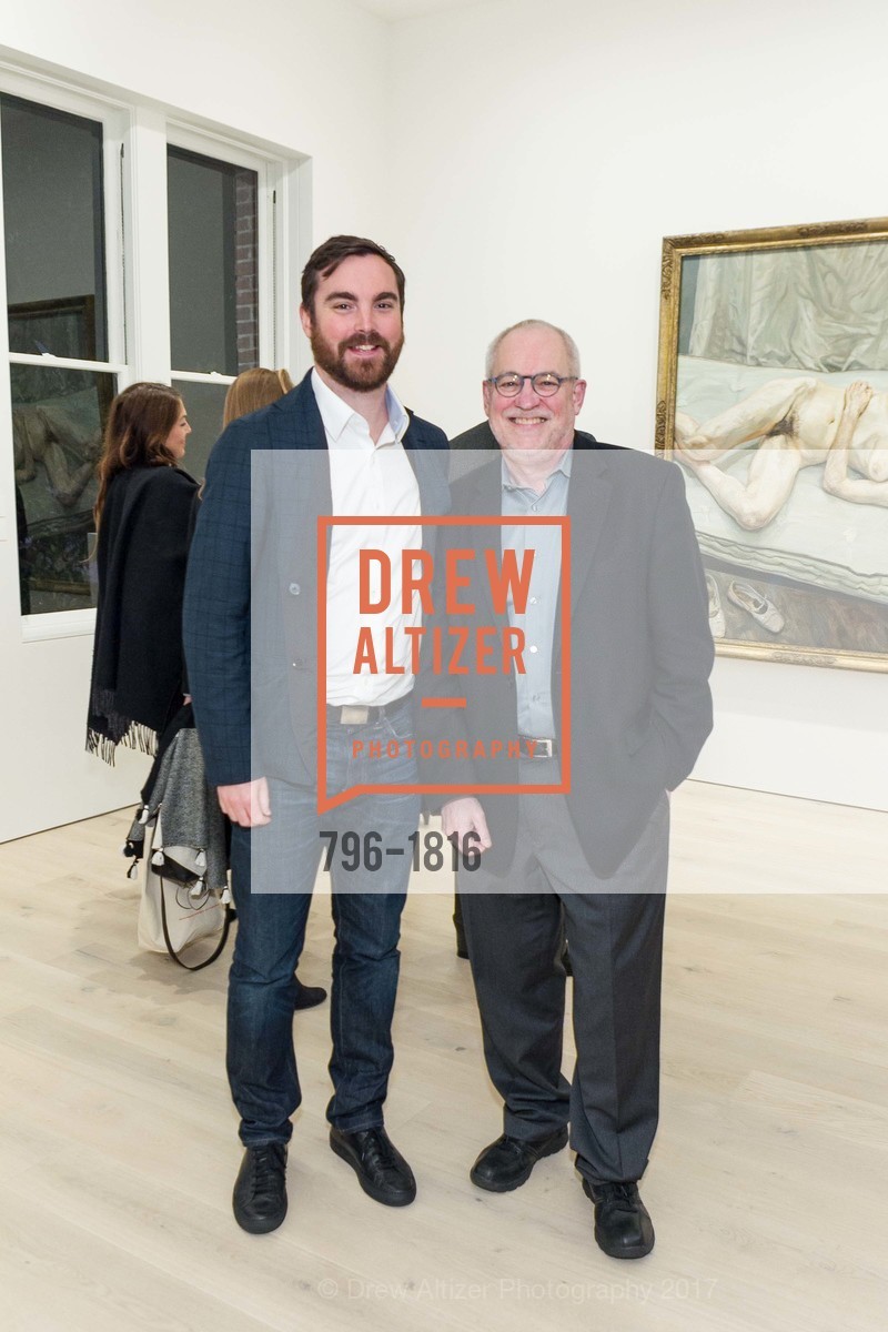 Charles Moffett, Gary Garrels, Berggruen Gallery Opening: The Human Form, Berggruen Gallery. 2525 Van Ness St, January 12th, 2017, Photo #796-1816 Charles Moffett, Gary Garrels, Photo #796-1816