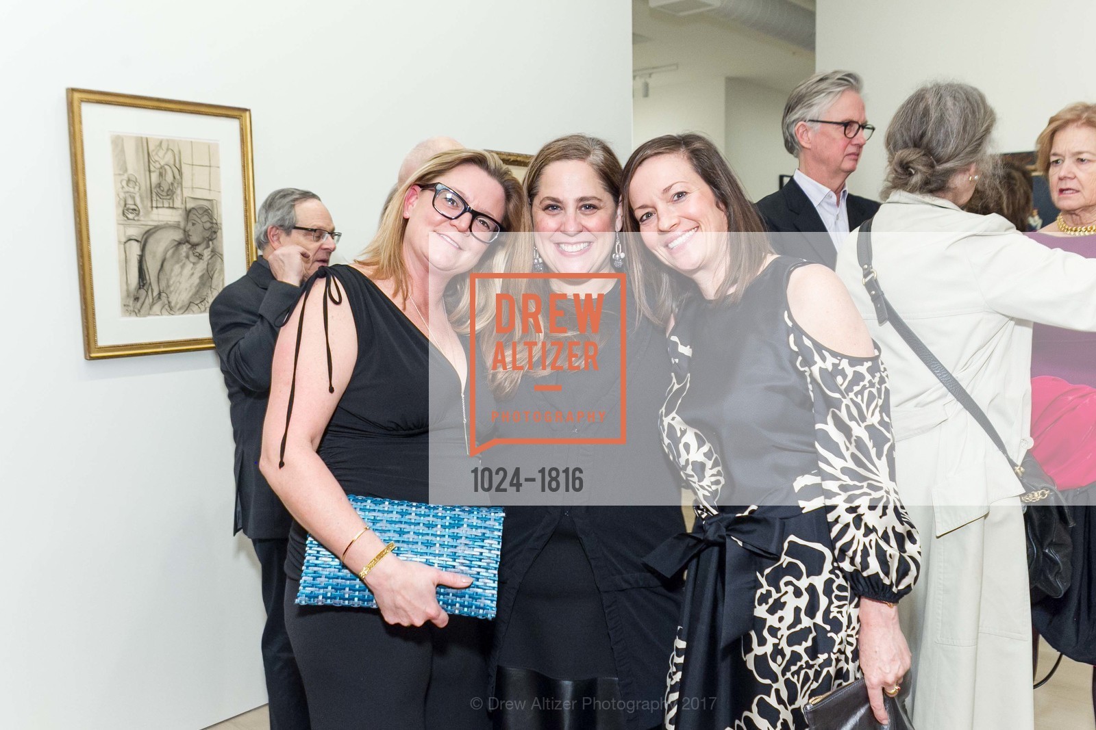Chris Wade, Penelope Robinson, Jennifer Weiss, Berggruen Gallery Opening: The Human Form, Berggruen Gallery. 2525 Van Ness St, January 12th, 2017, Photo #1024-1816 Chris Wade, Penelope Robinson, Jennifer Weiss, Photo #1024-1816