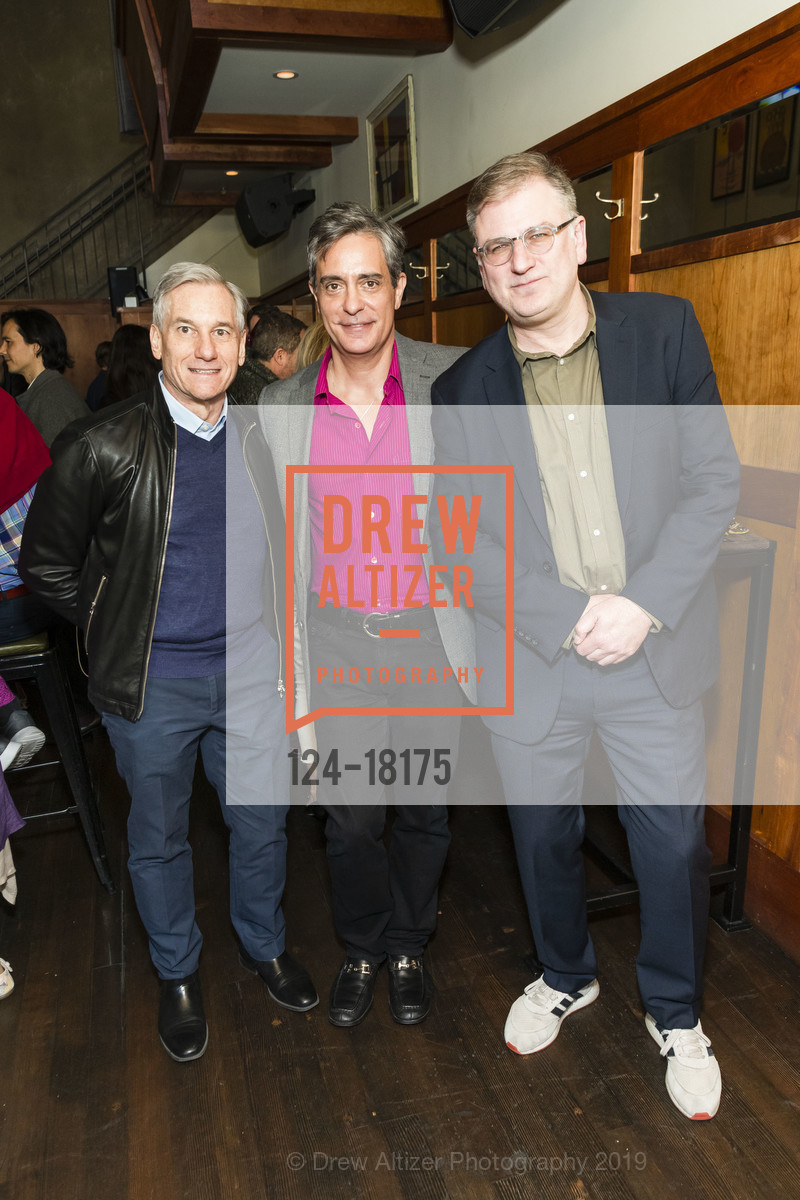 Louis Martorano, Roland Ballester, Noah Cowan, SFFILM Festival 2019 Screening of HALSTON at SFMOMA with Designer Naeem Khan, SFMOMA, April 21st, 2019, Photo #124-18175 Louis Martorano, Roland Ballester, Noah Cowan, Photo #124-18175