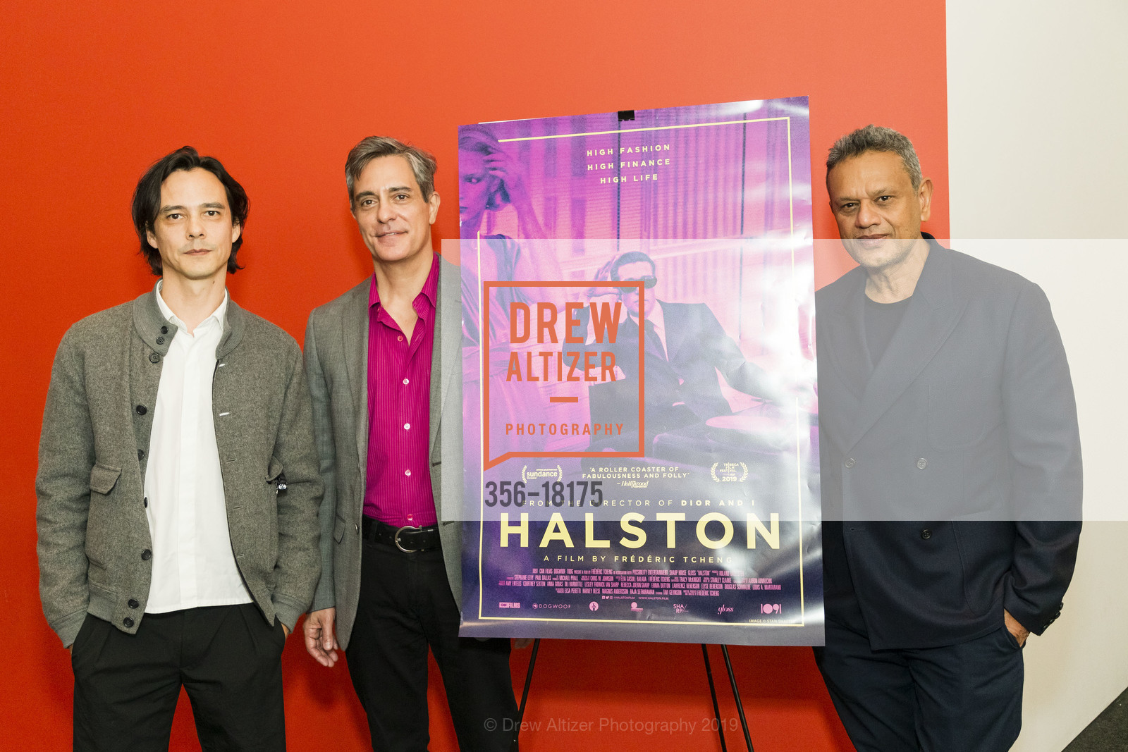 Frederic Tcheng, Roland Ballester, Naeem Khan, SFFILM Festival 2019 Screening of HALSTON at SFMOMA with Designer Naeem Khan, SFMOMA, April 21st, 2019, Photo #356-18175 Frederic Tcheng, Roland Ballester, Naeem Khan, Photo #356-18175