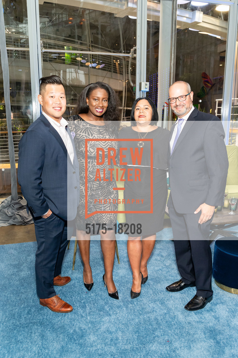 Wesley Lai, Anna Edwin, Anilu Vazquez, Marcos Vigil, Big Bang Gala 2019, California Acedemy of Sciences. 55 Music Concourse Drive, Photo #5175-18208 Wesley Lai, Anna Edwin, Anilu Vazquez, Marcos Vigil, Photo #5175-18208
