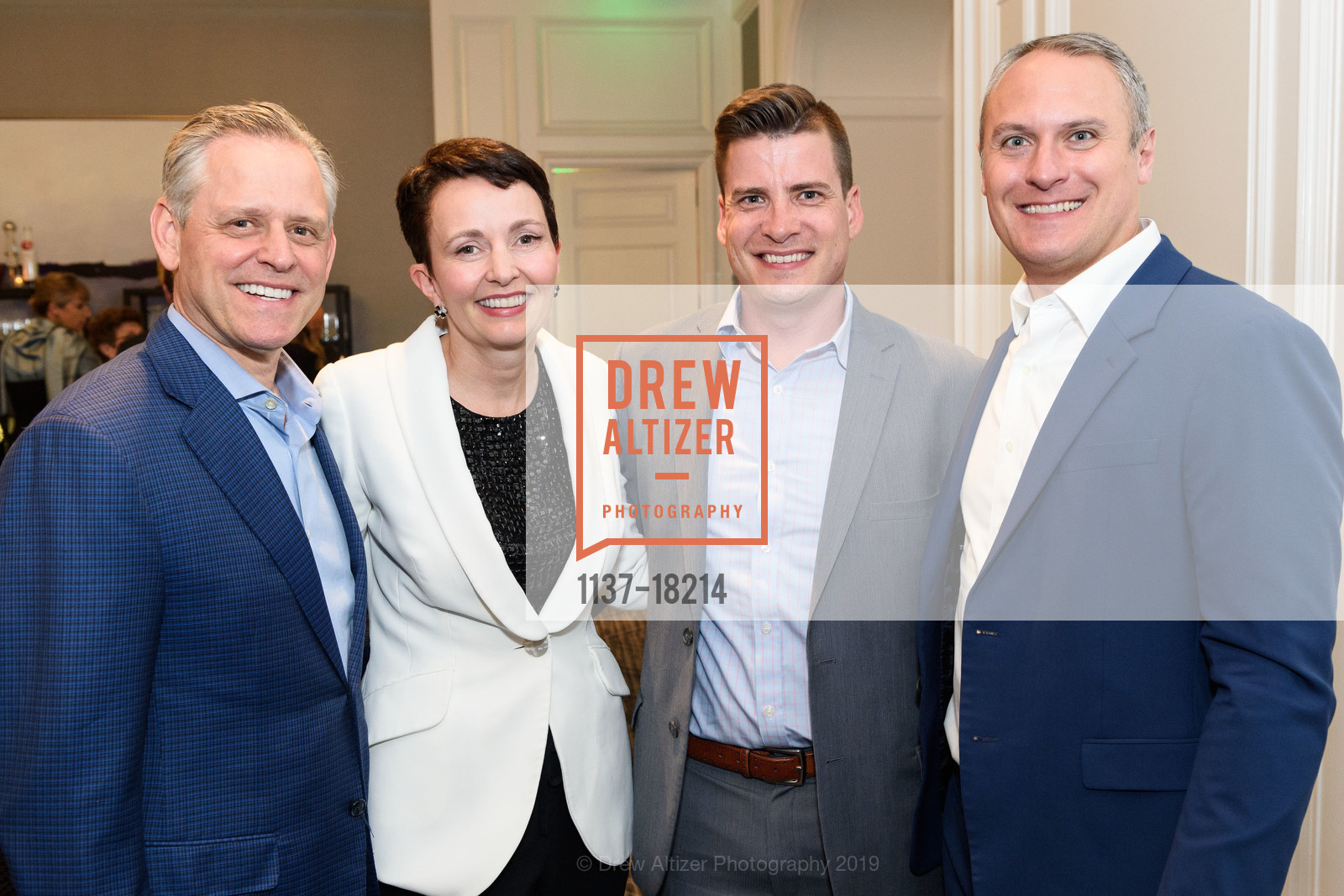 Jeff Clarke, Suzette Clarke, Gavin Ashworth, Stephen Staffieri, SFCASA Fostering Change Gala 2019: Dreams Grow Here, Ritz Carlton Hotel. 600 Stockton Street, April 26th, 2019, Photo #1137-18214 Jeff Clarke, Suzette Clarke, Gavin Ashworth, Stephen Staffieri, Photo #1137-18214