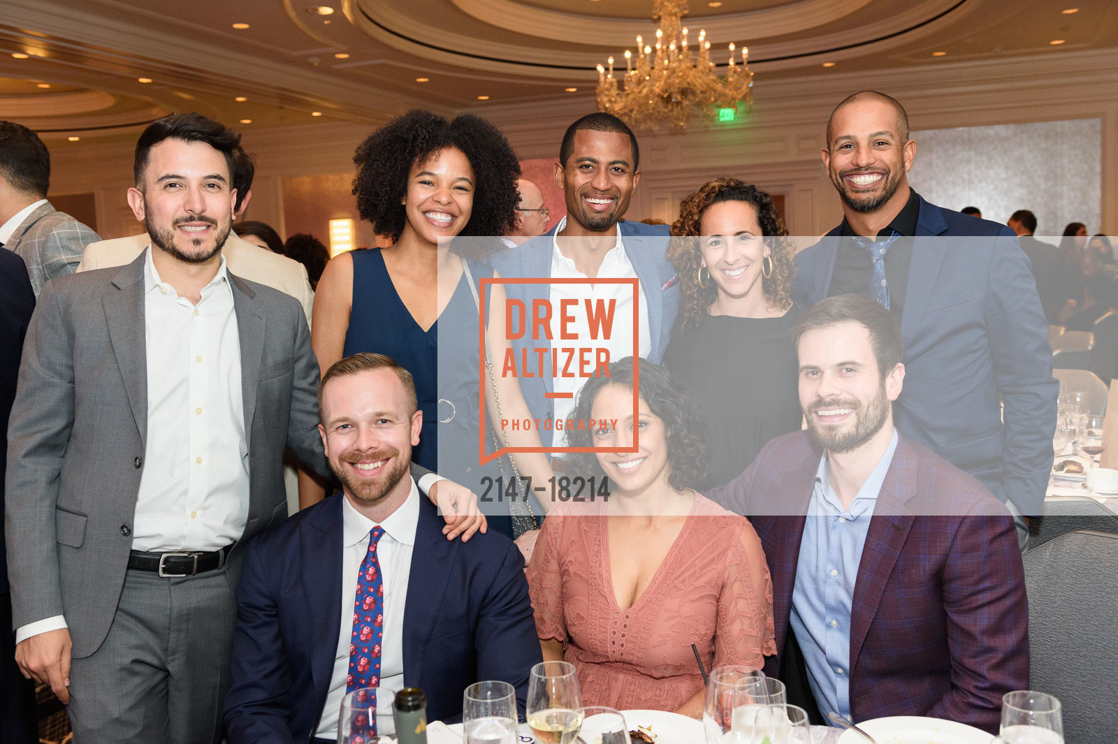 Andrew Morcos, Trey Brown, Monique Shields, Brian Shields, Andrea Bouch, SFCASA Fostering Change Gala 2019: Dreams Grow Here, Ritz Carlton Hotel. 600 Stockton Street, April 26th, 2019, Photo #2147-18214 Andrew Morcos, Trey Brown, Monique Shields, Brian Shields, Andrea Bouch, Photo #2147-18214
