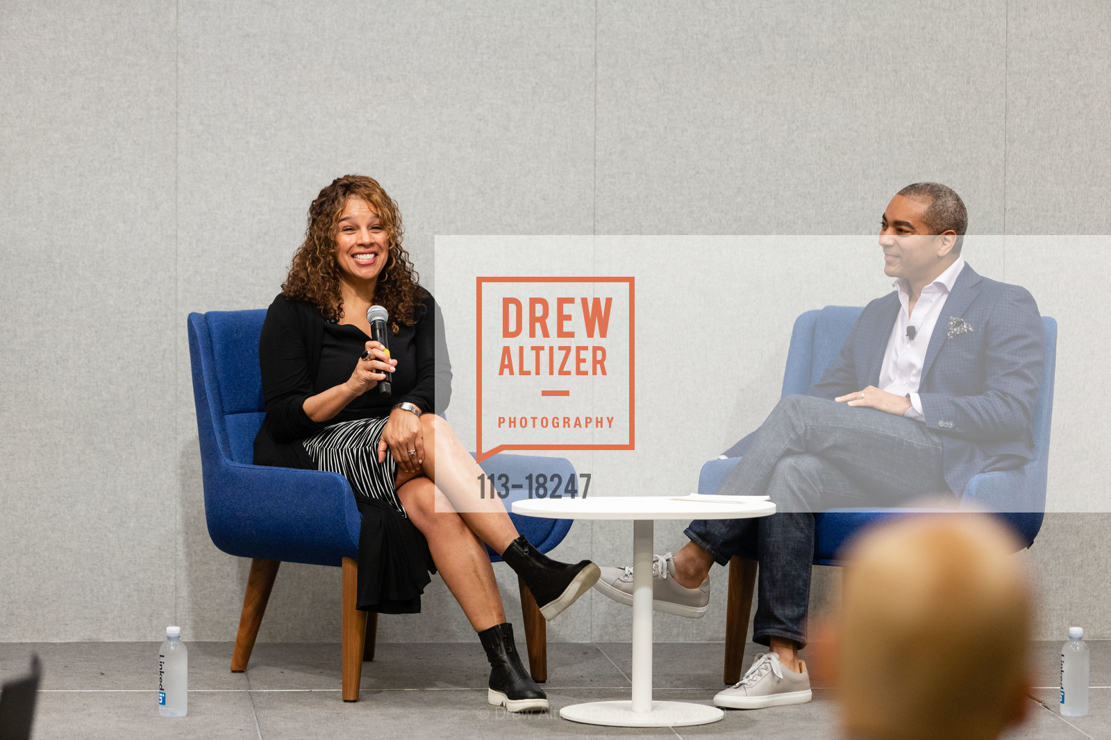 Sarah Mensah, Michael Penn, 5th Annual Culture Shifting Weekend Sports, Tech and Wellness Think/Action Tank, LinkedIn. 700 E Middlefield Road, April 27th, 2019, Photo #113-18247 Sarah Mensah, Michael Penn, Photo #113-18247