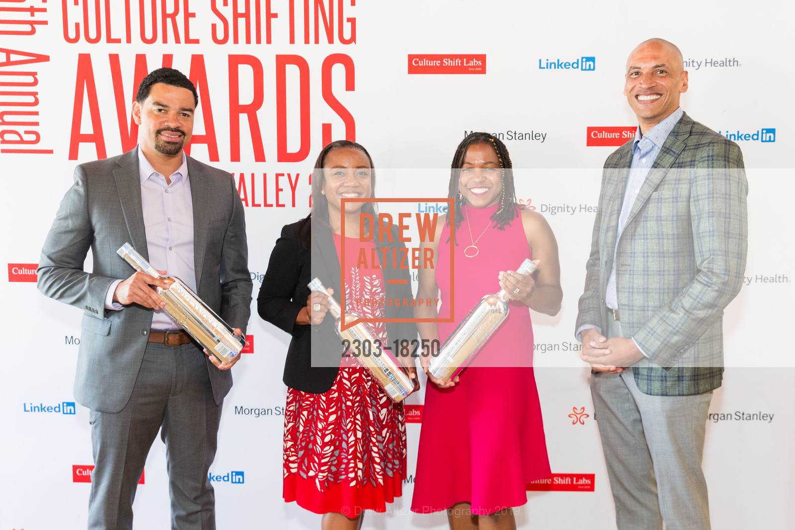 Tyson Clark, Deirdre Findlay, Stacy Brown-Philpot, Chris Young, 5th Annual Culture Shifting Weekend Awards Ceremony, Rosewood Sand Hill. 2825 Sand Hill Road, April 28th, 2019, Photo #2303-18250 Tyson Clark, Deirdre Findlay, Stacy Brown-Philpot, Chris Young, Photo #2303-18250