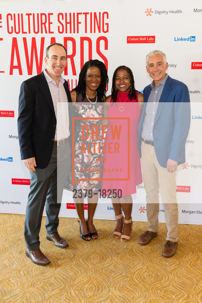 Mike Dizon, Jacqueline JOnes, Stacy Brown-Philpot, Mark Lobosco, 5th Annual Culture Shifting Weekend Awards Ceremony, Rosewood Sand Hill. 2825 Sand Hill Road, April 28th, 2019, Photo #2379-18250 Mike Dizon, Jacqueline JOnes, Stacy Brown-Philpot, Mark Lobosco, Photo #2379-18250