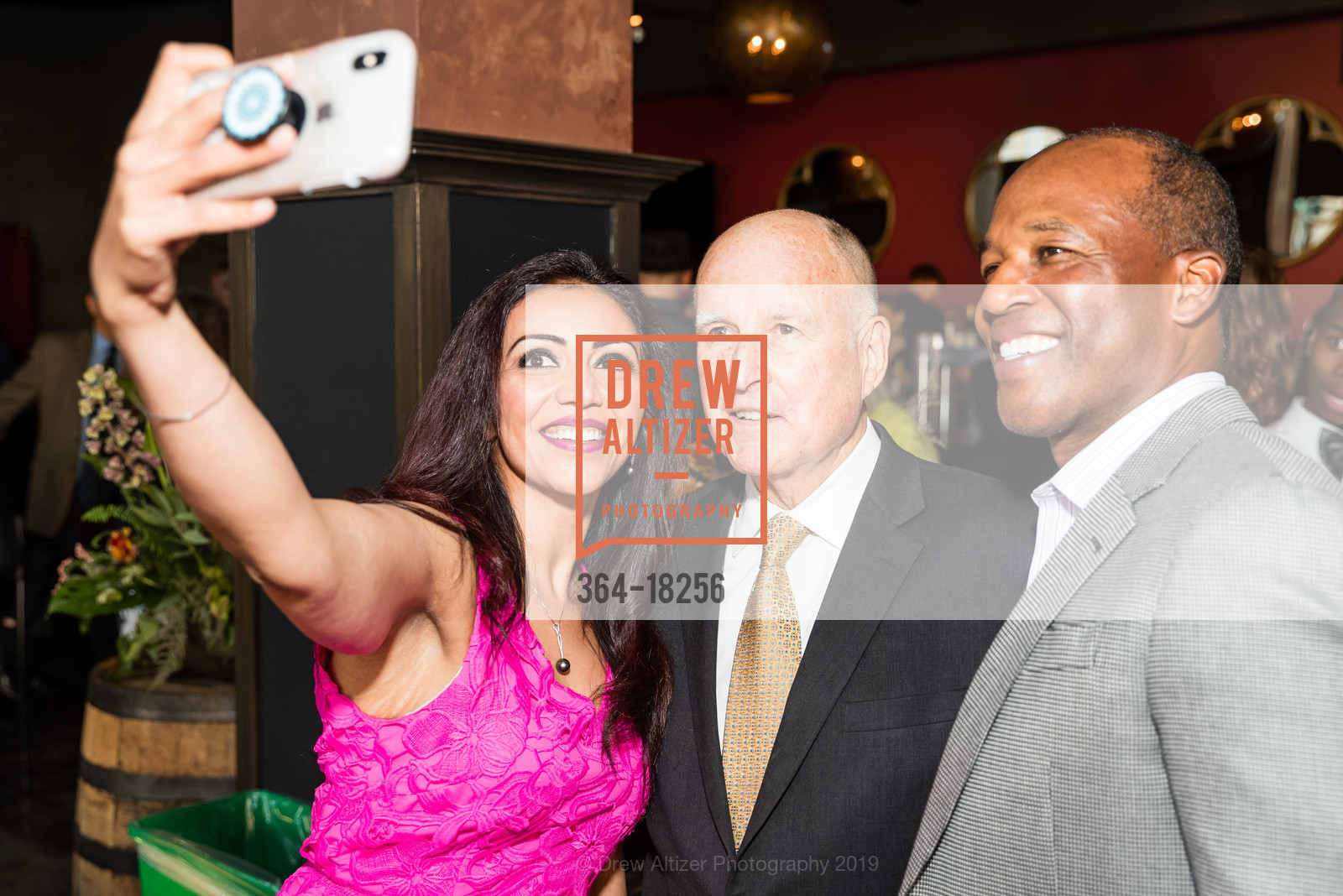 Nikki Chauhan, Jerry Brown, Ken Brooks, Photo #364-18256
